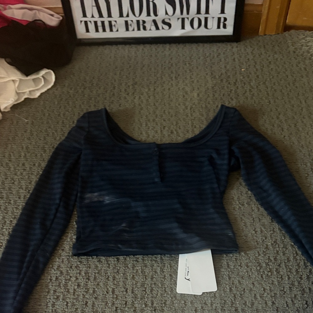 Women's Navy Striped Top